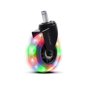 Trust GXT 701 Gel Chair Casters, LED, 5 pc, black - Wheels for gaming chair