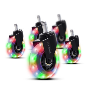 Trust GXT 701 Gel Chair Casters, LED, 5 pc, black - Wheels for gaming chair