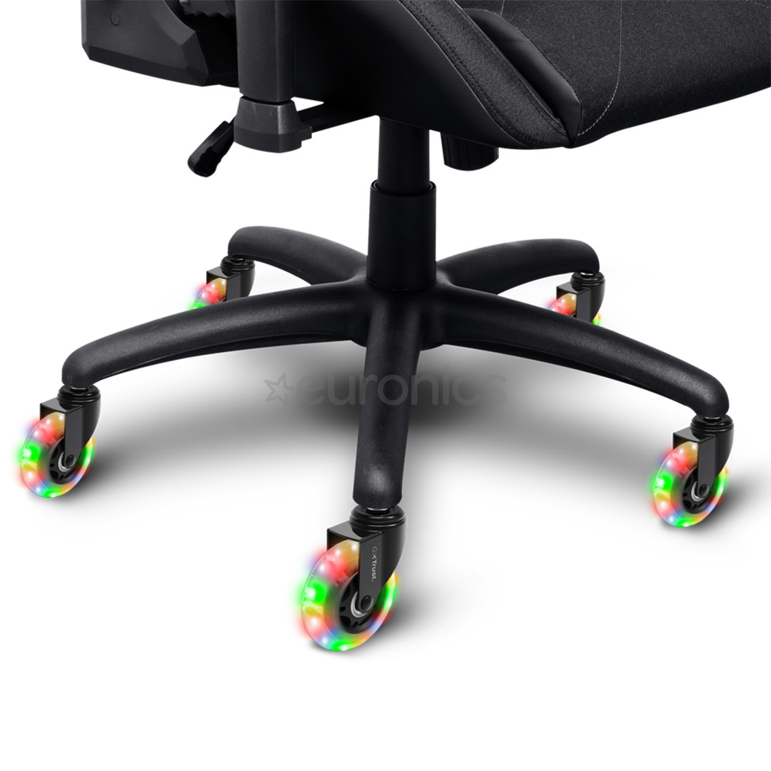 Trust GXT 701 Gel Chair Casters, LED, 5 pc, black - Wheels for gaming chair