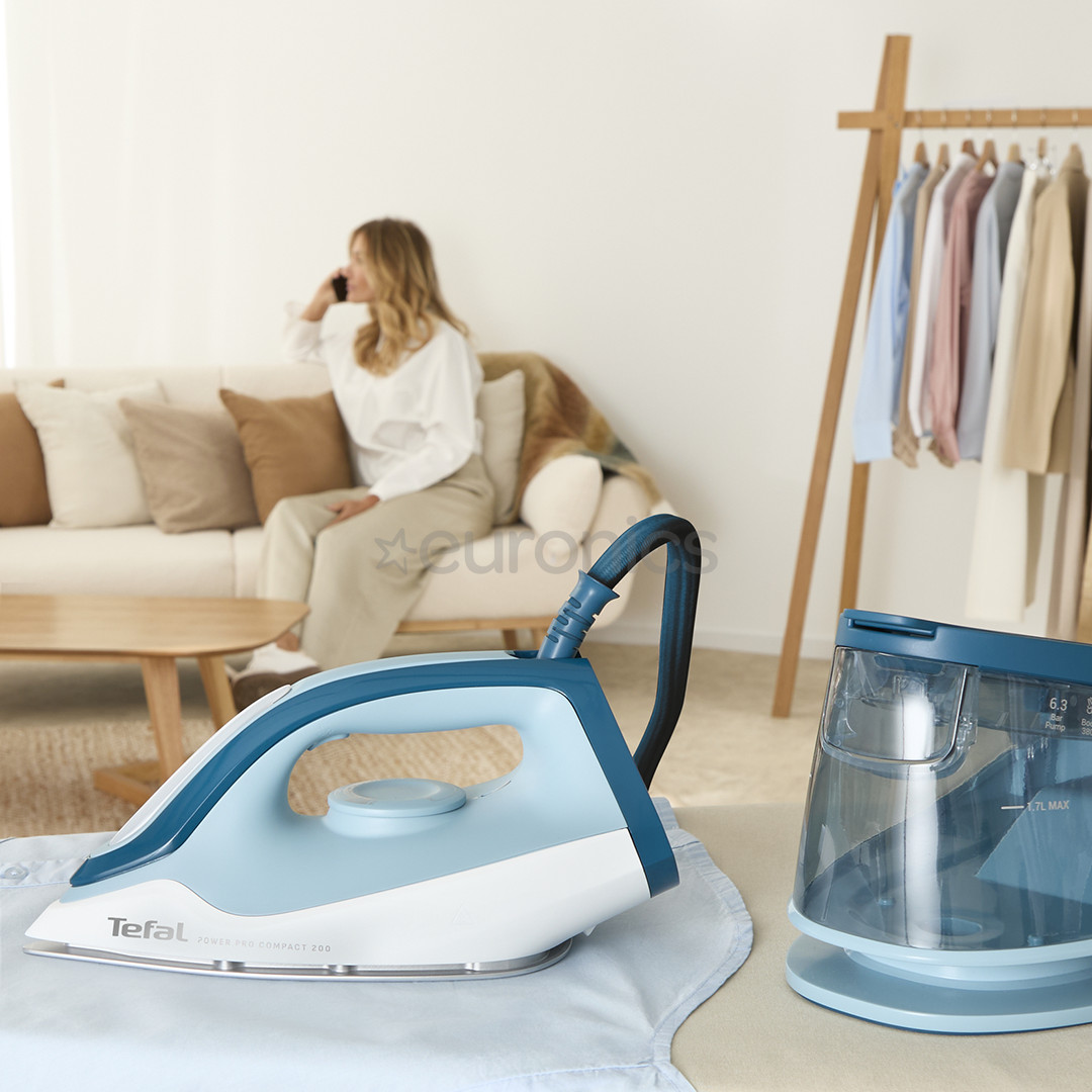 Tefal Power Pro Compact 200, 2400 W, sinine/valge - Triikimissüsteem