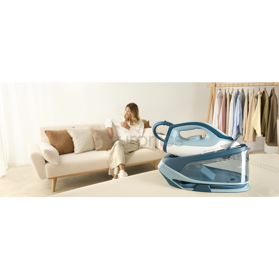 Tefal Power Pro Compact 200, 2400 W, sinine/valge - Triikimissüsteem