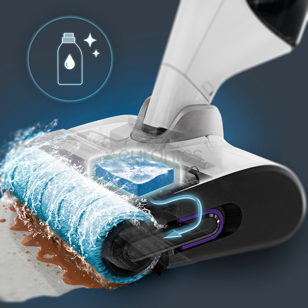 Tefal X-Clean 12, сухая и влажная уборка, белый - Беспроводной пылесос для твердых полов