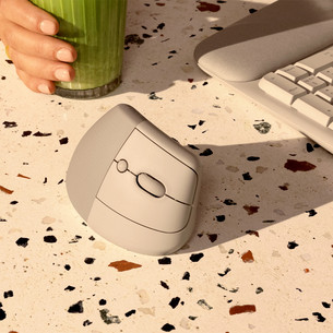 Logitech Lift Vertical Ergonomic, off white - Wireless mouse