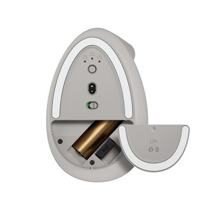 Logitech Lift Vertical Ergonomic, off white - Wireless mouse