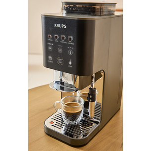 Krups Coffee Crush Experience, must/hõbedane - Espressomasin