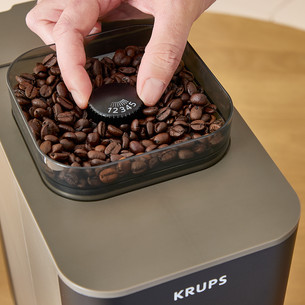 Krups Coffee Crush Experience, must/hõbedane - Espressomasin