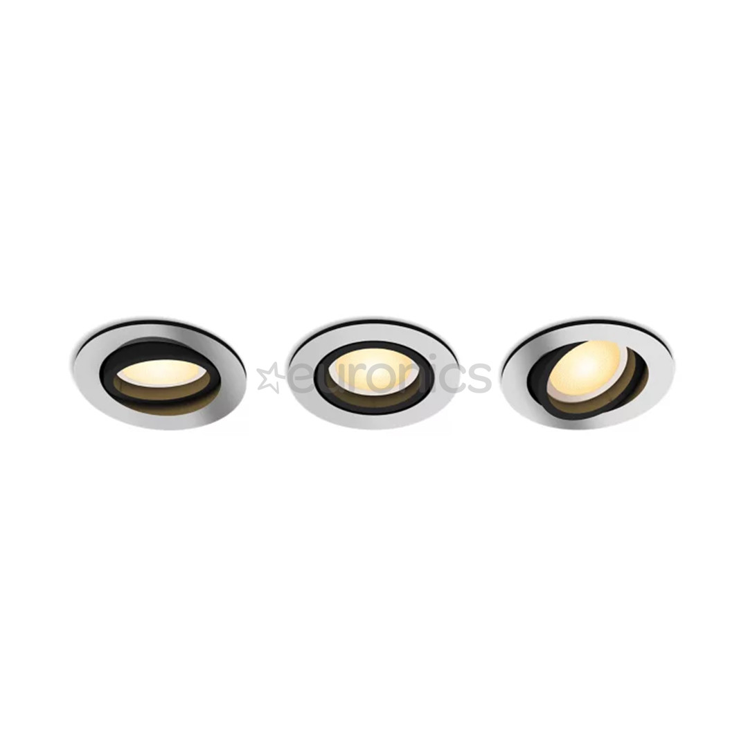 Philips Hue Milliskin recessed spotlight (3 шт.), серебристый - Потолочный светильник