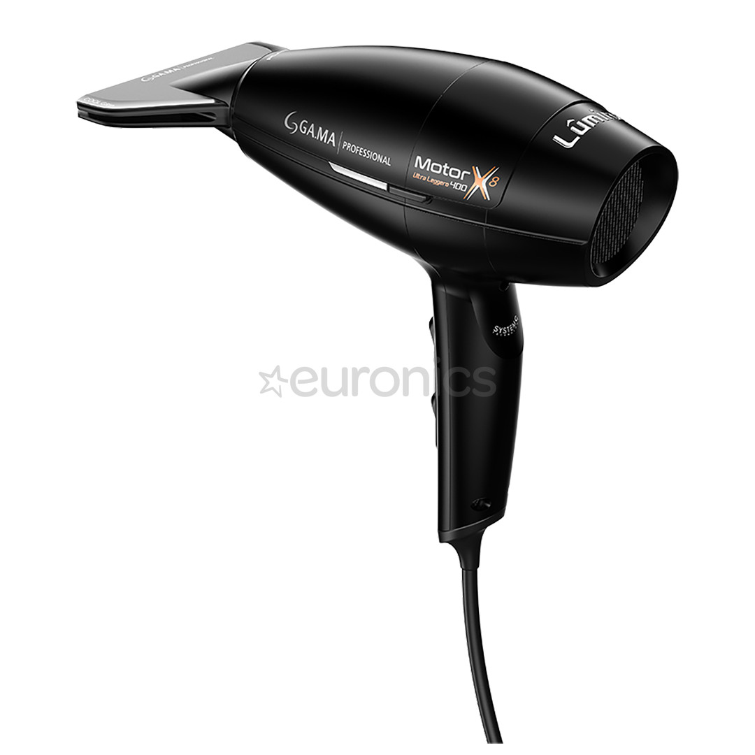 GA.MA LUMINE X8 AC 80, 2400 Вт, черный - Фен