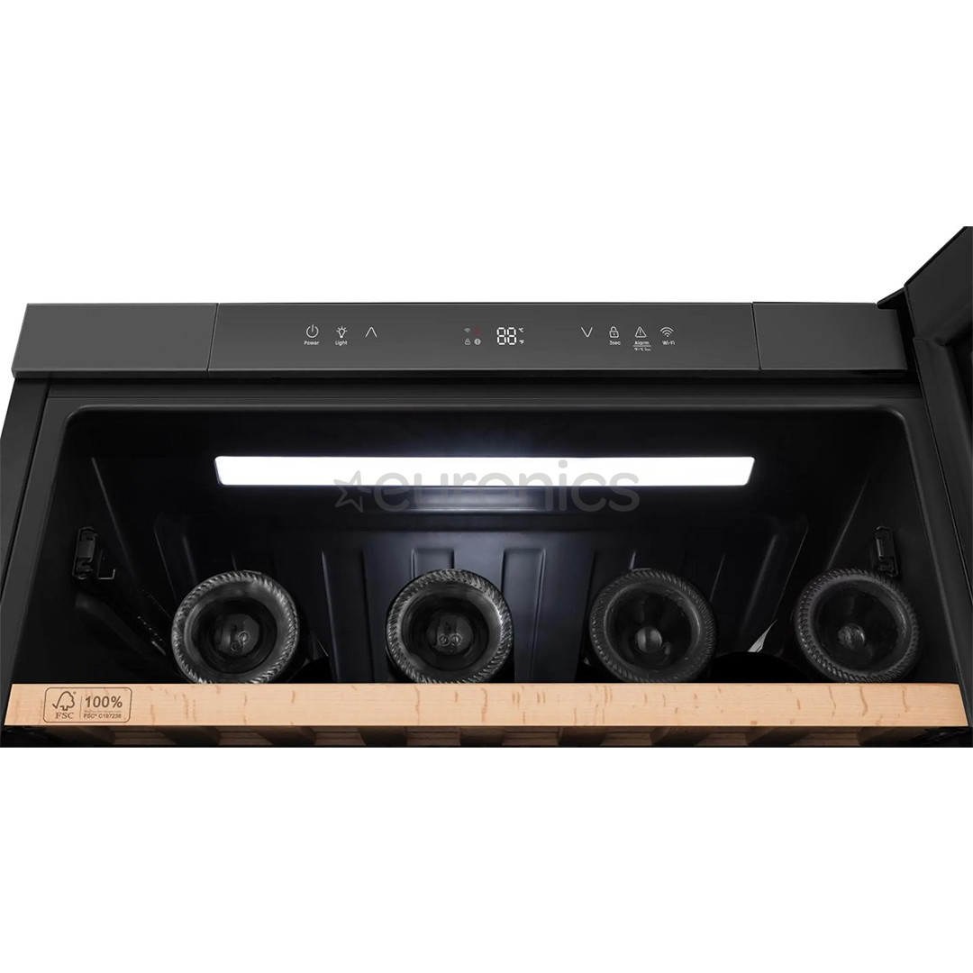 Hisense, 46 pudelit, kõrgus 82 cm, must - Veinikülmik