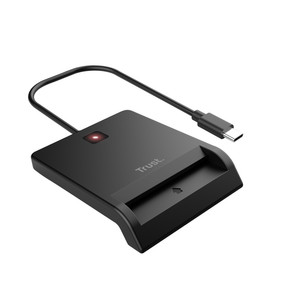 Trust Primo Smart ID Card Reader, USB-C, USB-A, must - ID-kaardi lugeja 26253