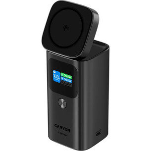 Canyon OnPower 150, 15 000 мАч, USB-A, USB-C, Qi2, темно-серый - Внешний аккумулятор CNS-CPB150DG