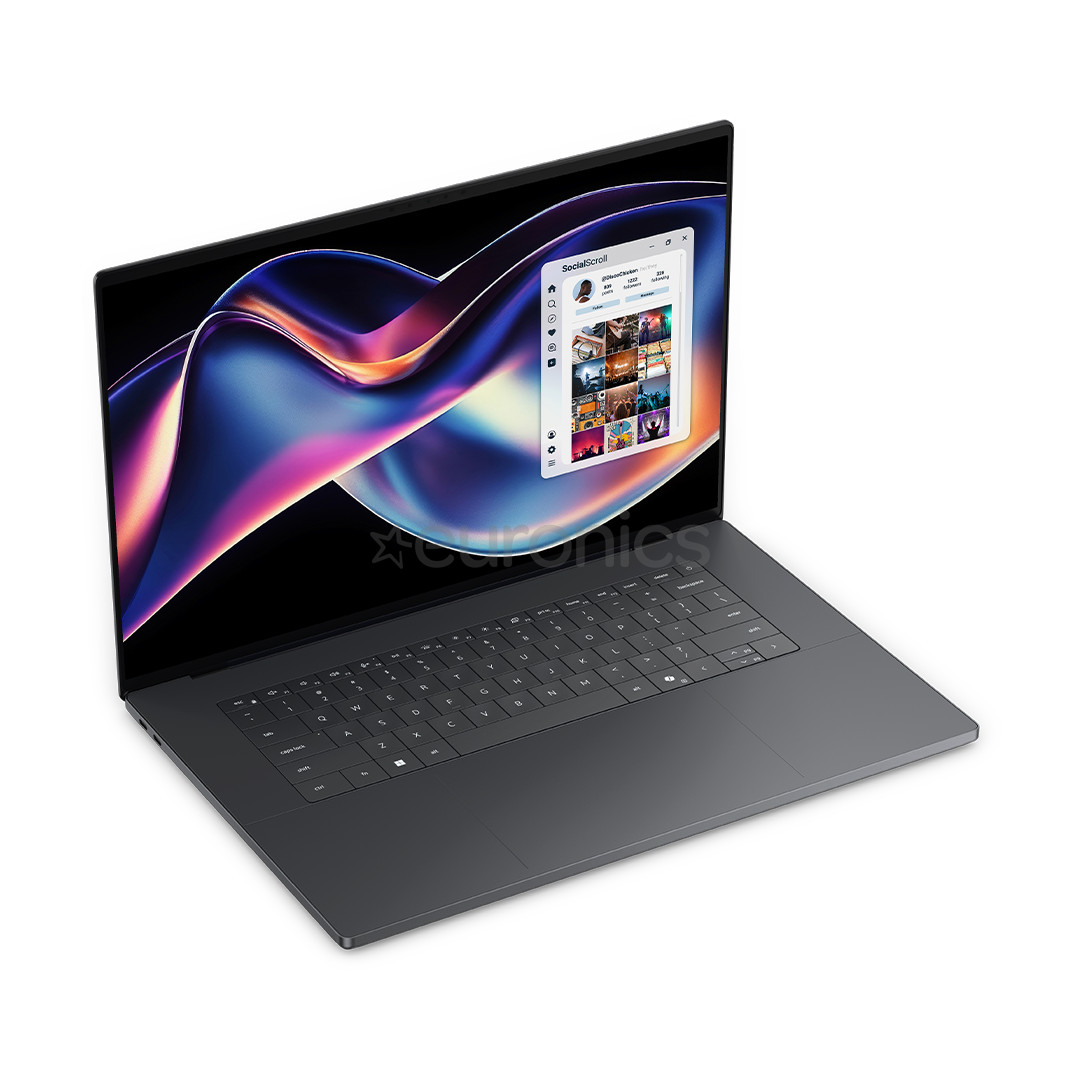Dell XPS, 16'', 3.2K, OLED, 120 Hz, Ultra X7, 32 GB, 1 TB, W11P, ENG, tumehall - Sülearvuti