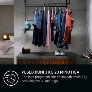 AEG 7000 Series ProSteam® UniversalDose, 8 kg, depth 57.6 cm, 1400 rpm - Front load washing machine