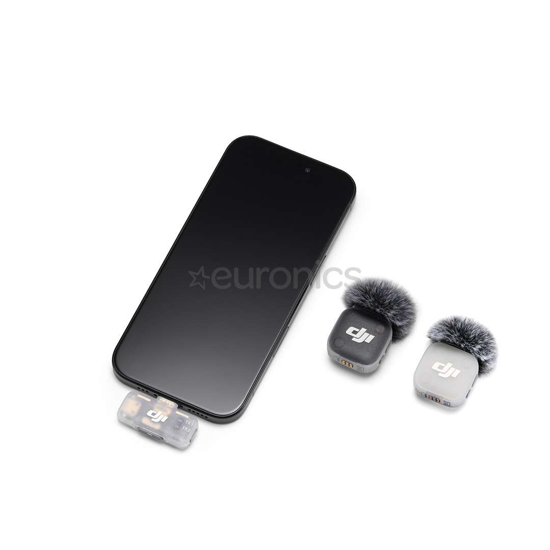 Dji Mic Mini 2, 2TX 1MRX, hall - Juhtmevaba mikrofon
