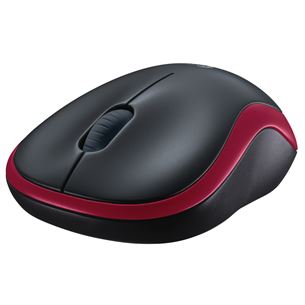 Logitech M185, hall/punane - Juhtmevaba optiline hiir