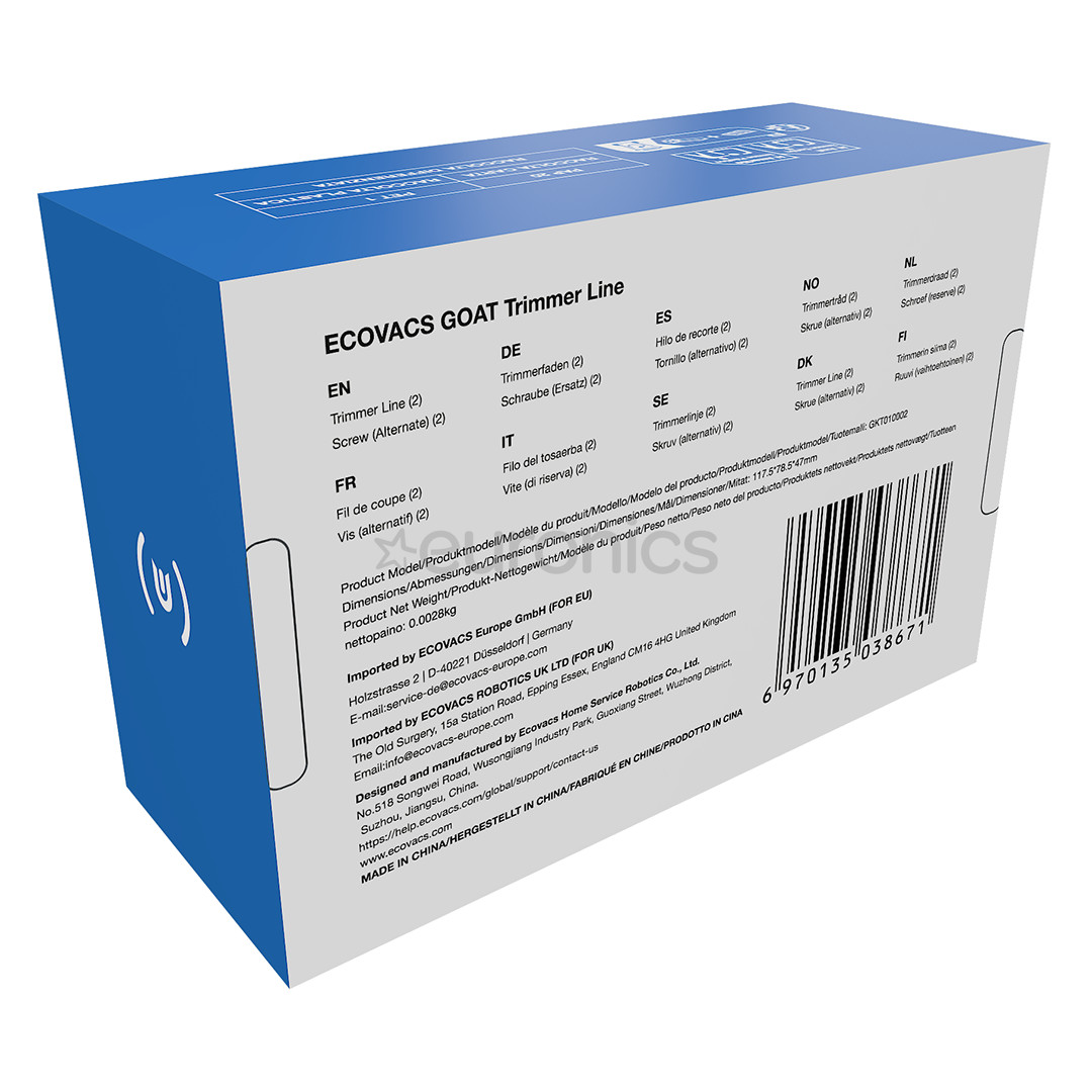 Ecovacs Goat O1200/ A1600/ A3000 LiDAR PRO - Триммерная леска для робота-газонокосилки