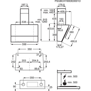 Electrolux, 615 m³/h, laius 59.8 cm, must - Õhupuhasti