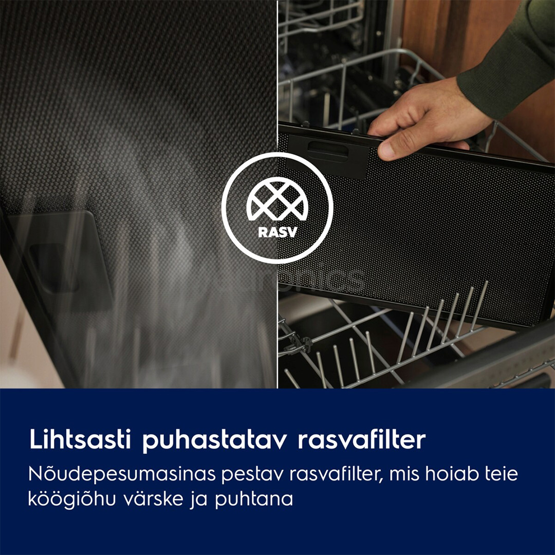 Electrolux, 615 m³/h, laius 59.8 cm, must - Õhupuhasti
