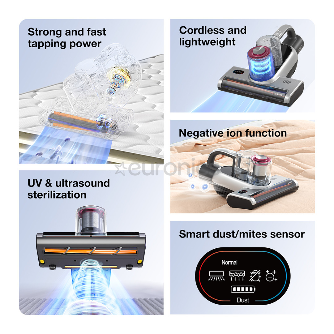 Jimmy BD7 Pro, grey - Cordless anti-mite vacuum cleaner