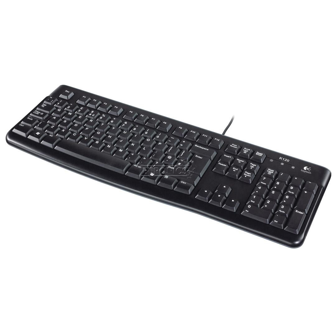 Logitech K120, RUS, must - Klaviatuur