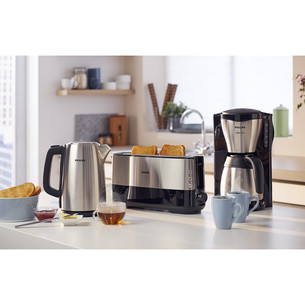 Philips, water tank 1.2 L, black/inox - Coffee maker