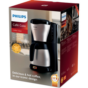 Philips, water tank 1.2 L, black/inox - Coffee maker