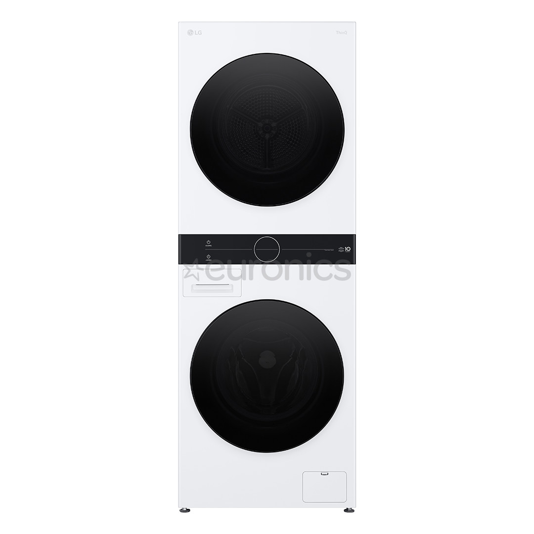LG WashTower, 12 kg + 10 kg, depth 66 cm, 1400 rpm - Washing machine + Clothes dryer