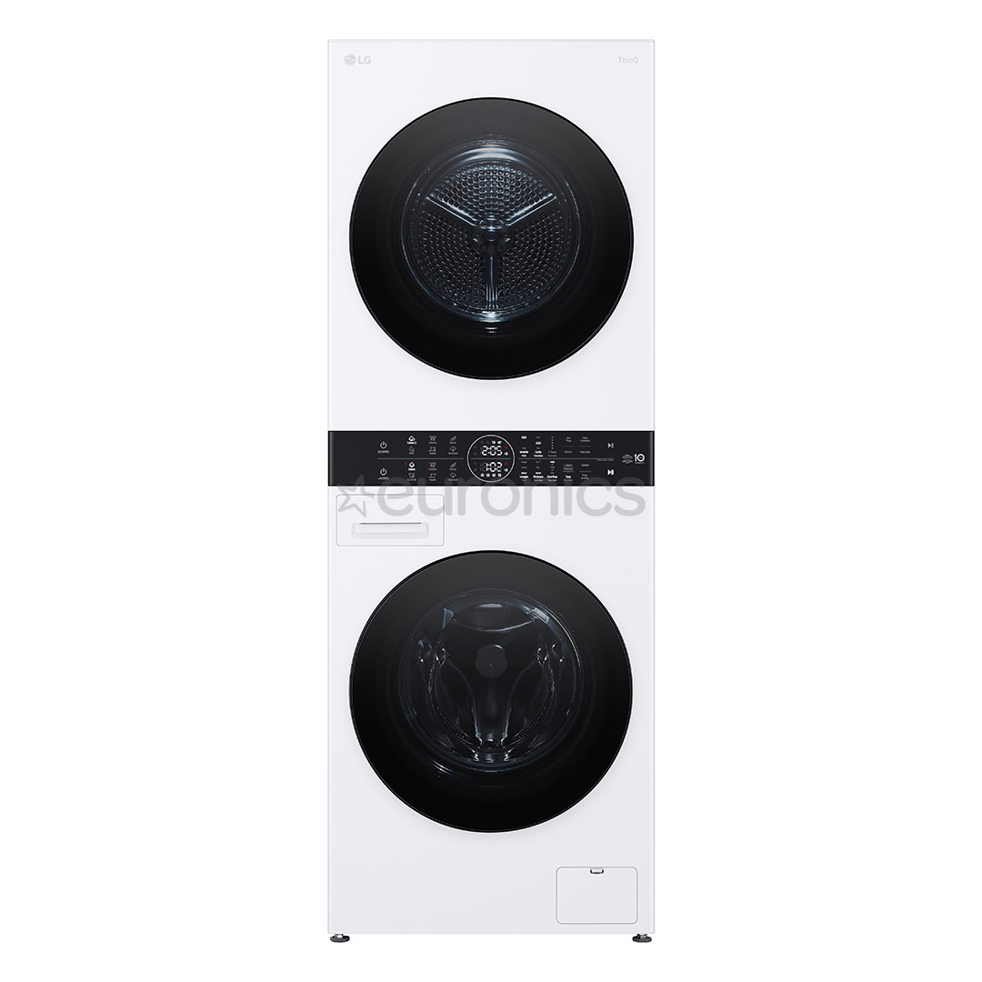 LG WashTower, 12 kg + 10 kg, depth 66 cm, 1400 rpm - Washing machine + Clothes dryer