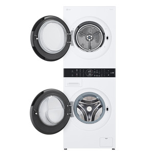 LG WashTower, 12 kg + 10 kg, depth 66 cm, 1400 rpm - Washing machine + Clothes dryer
