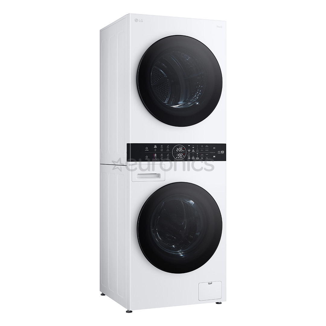 LG WashTower, 12 kg + 10 kg, depth 66 cm, 1400 rpm - Washing machine + Clothes dryer