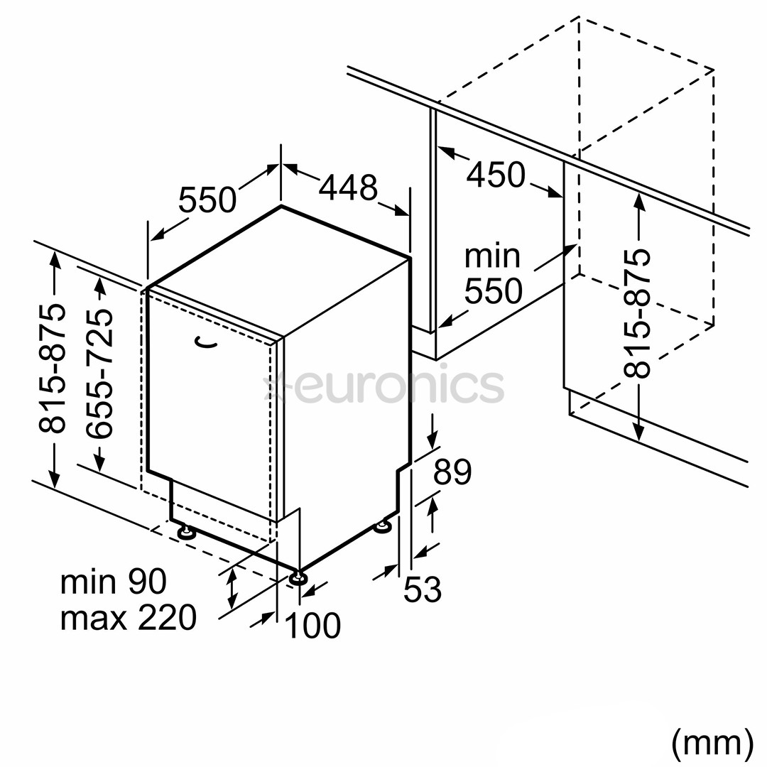 Bosch, Series 4, 10 place settings - Built-in dishwasher