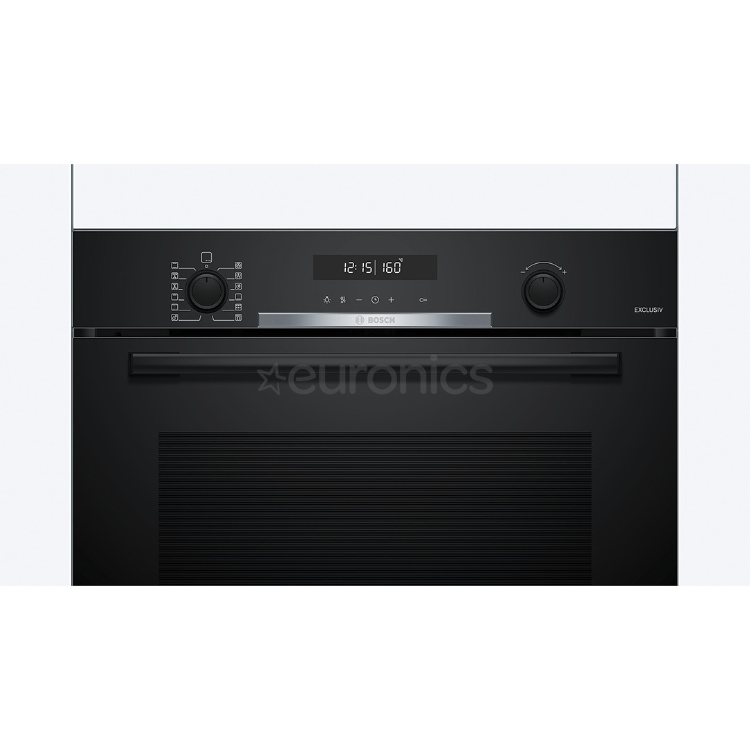 Bosch, Series 6, pyrolytic cleaning, 71 L, black - Built-in oven