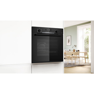 Bosch, Series 6, pyrolytic cleaning, 71 L, black - Built-in oven