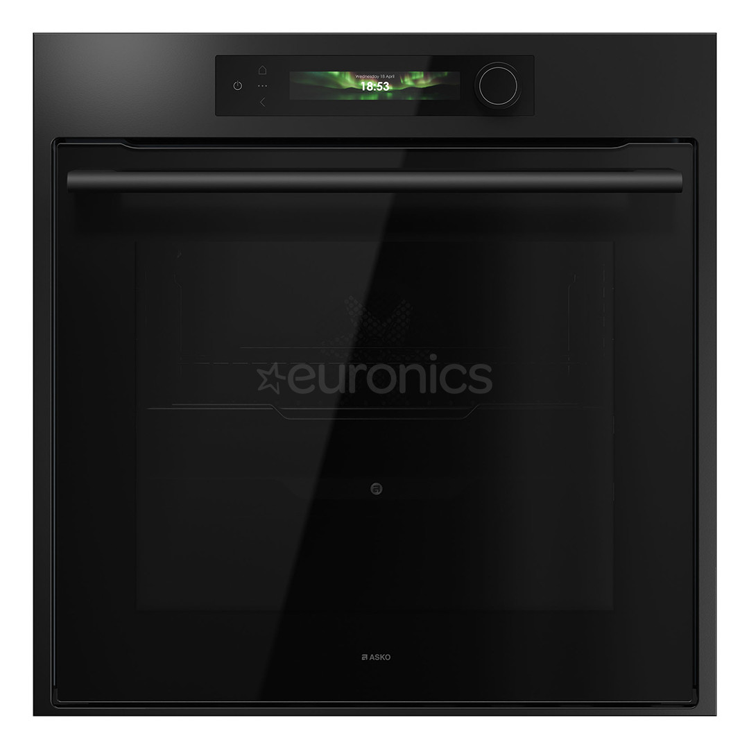 Asko, pyrolytic cleaning, 71 L, black - Built-in oven