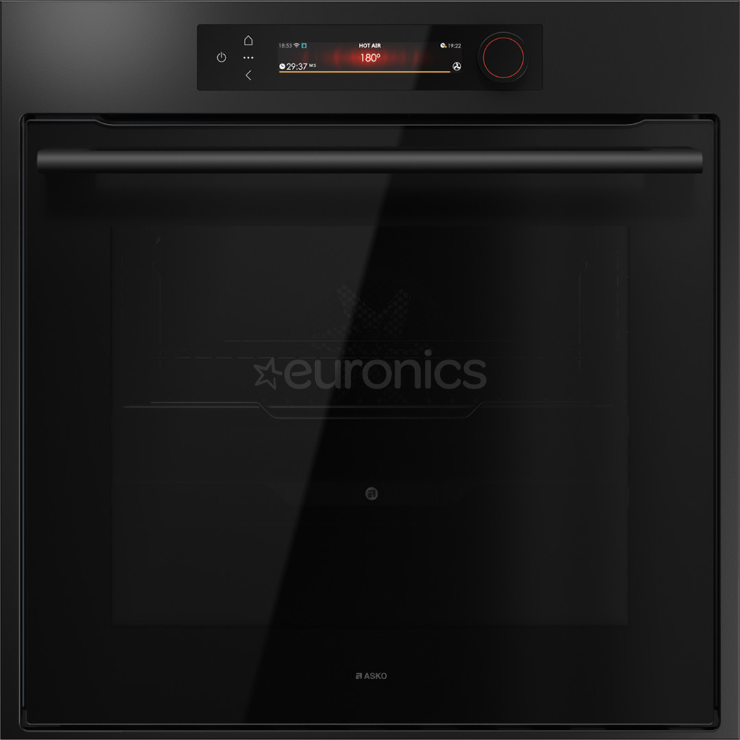 Asko, pyrolytic cleaning, 71 L, black - Built-in oven