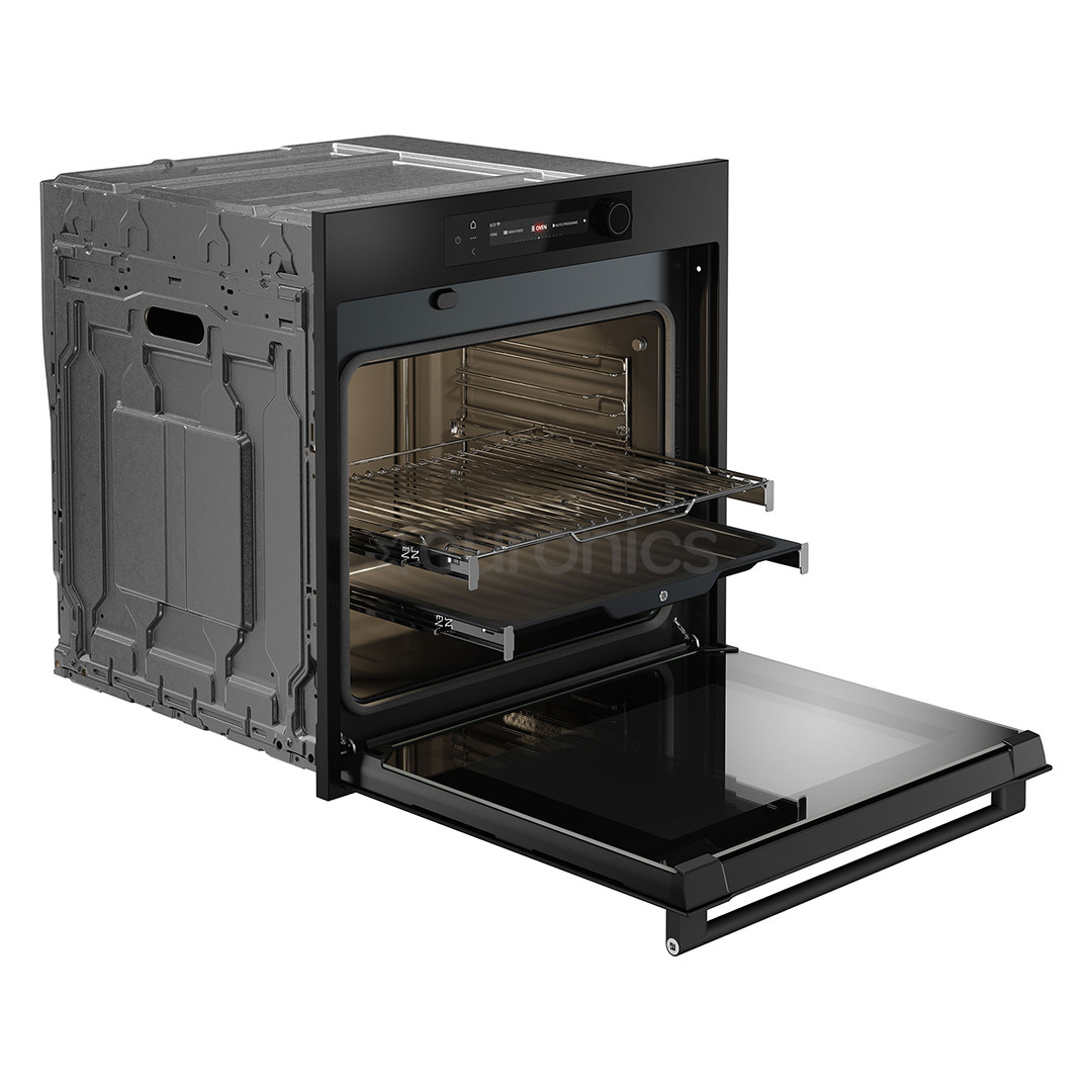 Asko, pyrolytic cleaning, 71 L, black - Built-in oven