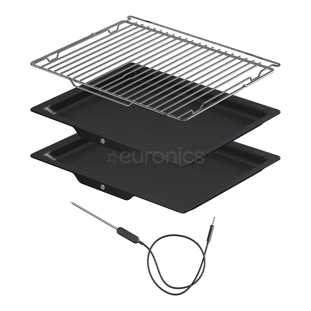 Asko, pyrolytic cleaning, 71 L, black - Built-in oven