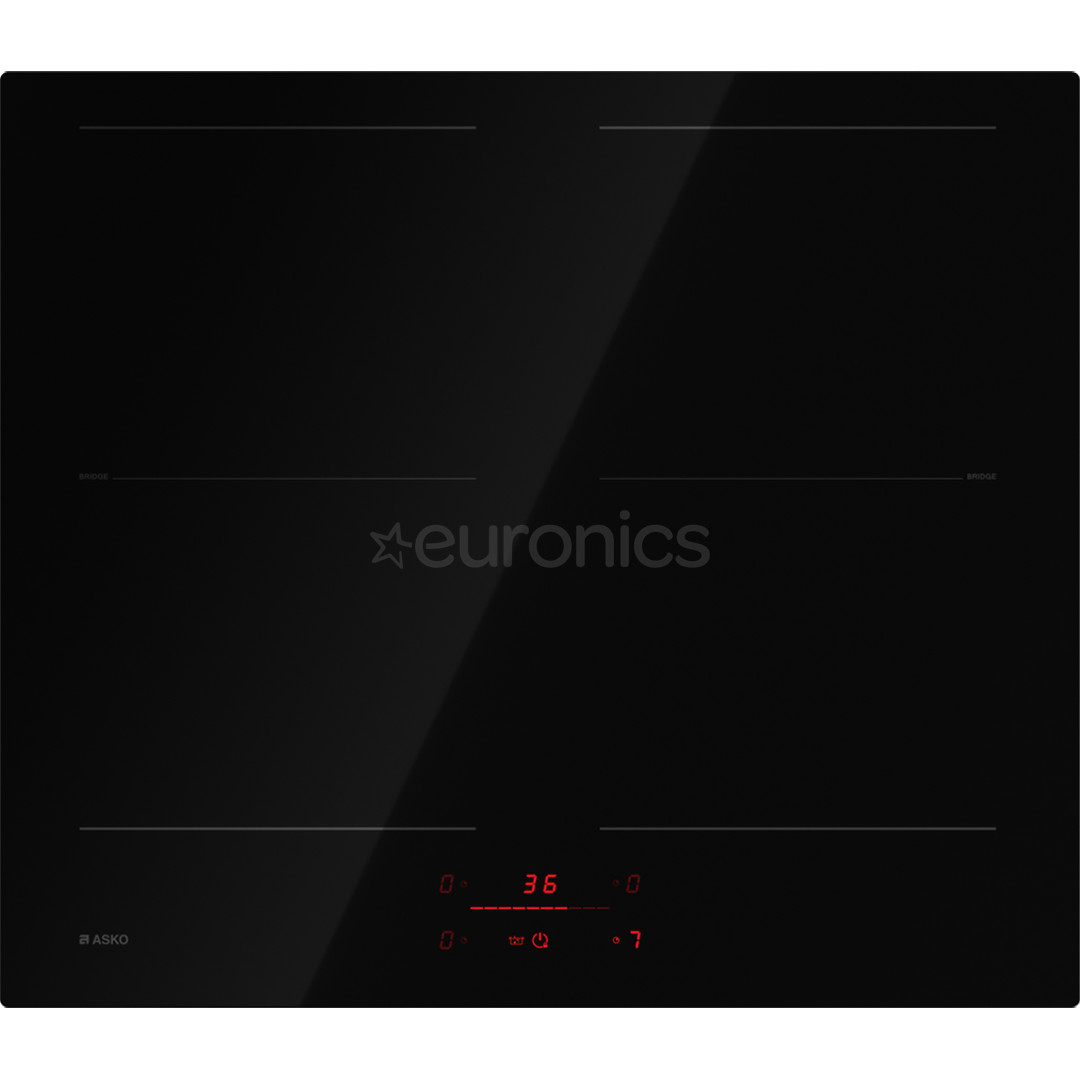 Asko, frameless, width 60 cm, black - Built-in induction hob