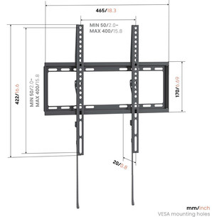 Vogel's UP 4003 Fixed M, 32 - 65", must - Teleri seinakinnitus