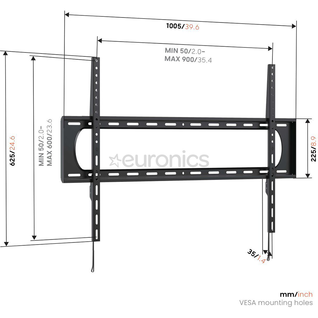Vogel's UP 9003 Fixed XL, 55 - 120", must - Teleri seinakinnitus
