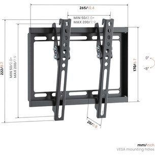 Vogel's UP 2013 Tilting S, 19-43", must - Teleri seinakinnitus