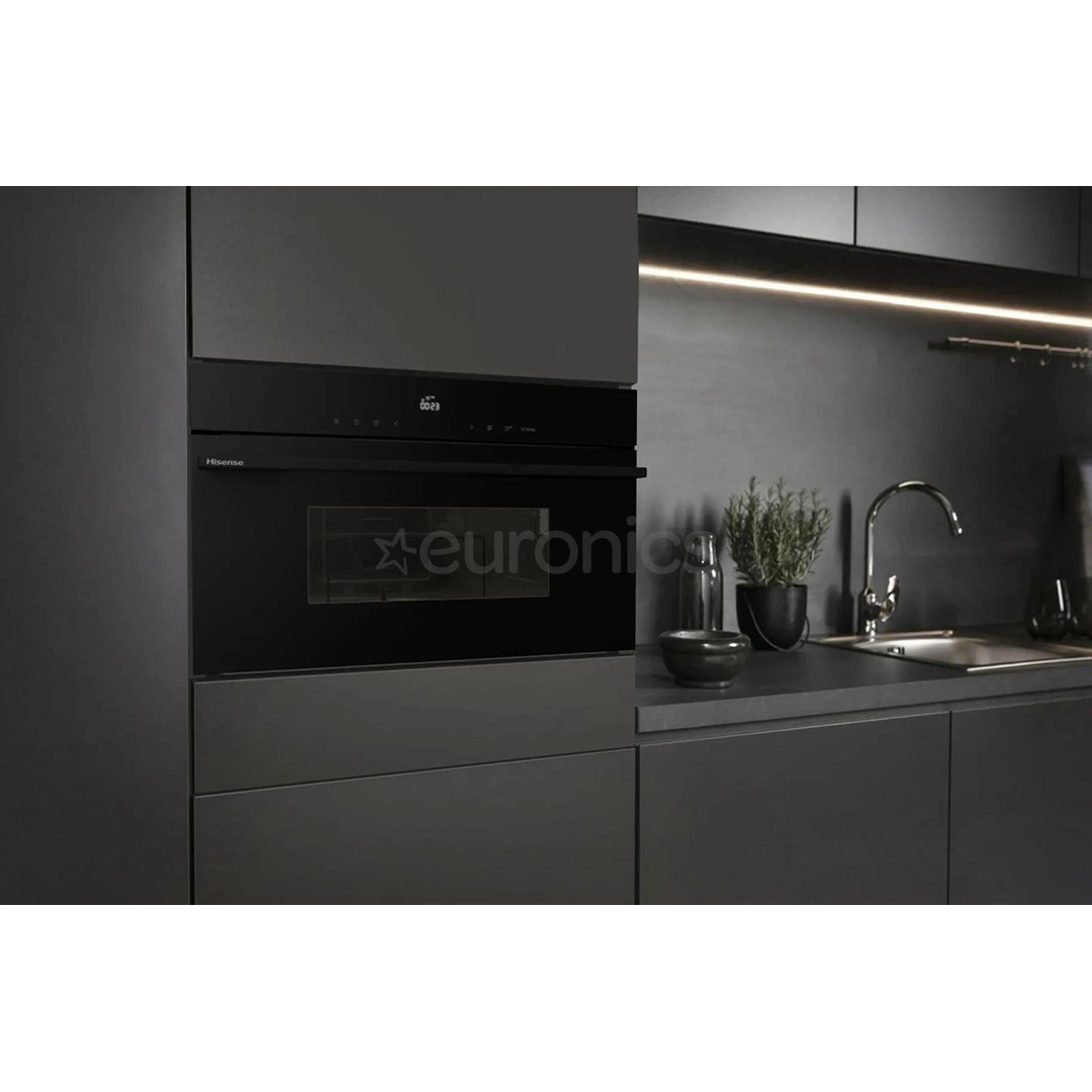 Hisense Hi6, 34 L, 900 W, black - Built-in microwave oven with grill
