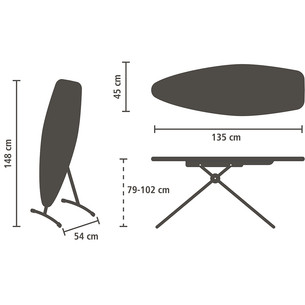 Brabantia, D, 135x45 cm, helehall - Aurutamis- ja triikimislaud