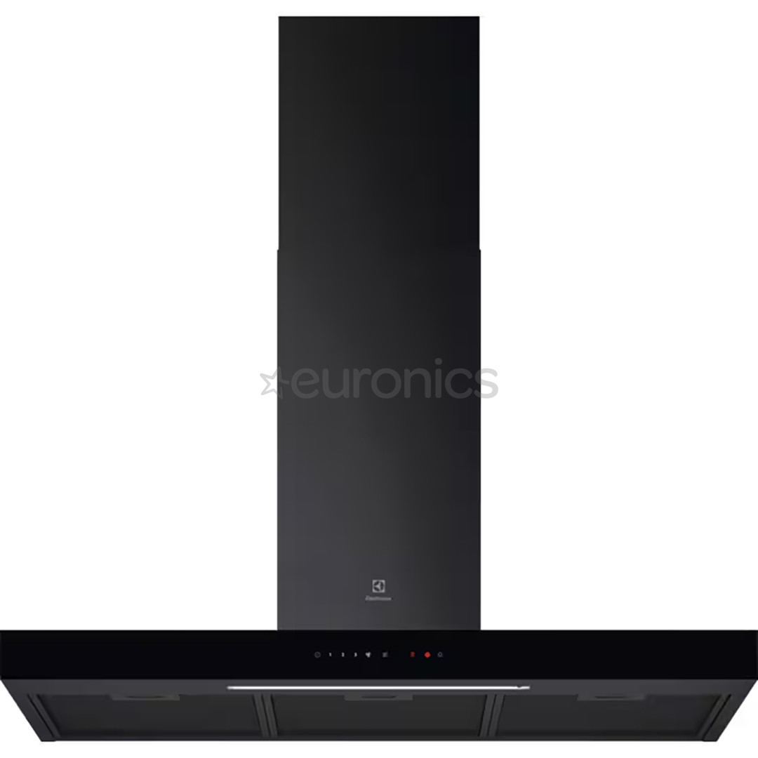Electrolux 700 Series, Hob2Hood, 730 m³/h, width 89.8 cm, black - Cooker hood