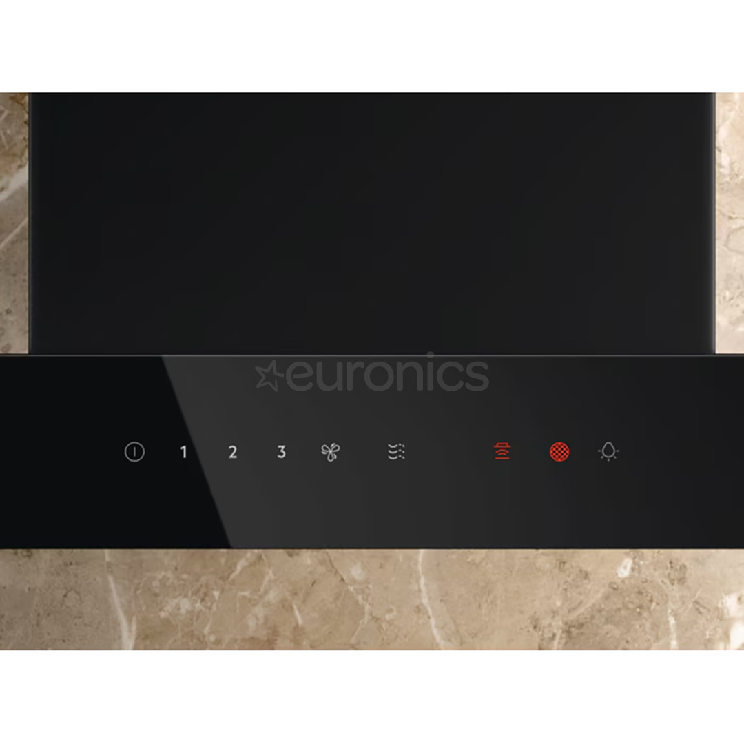 Electrolux 700 Series, Hob2Hood, 730 m³/h, width 89.8 cm, black - Cooker hood