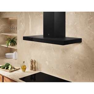 Electrolux 700 Series, Hob2Hood, 730 m³/h, width 89.8 cm, black - Cooker hood