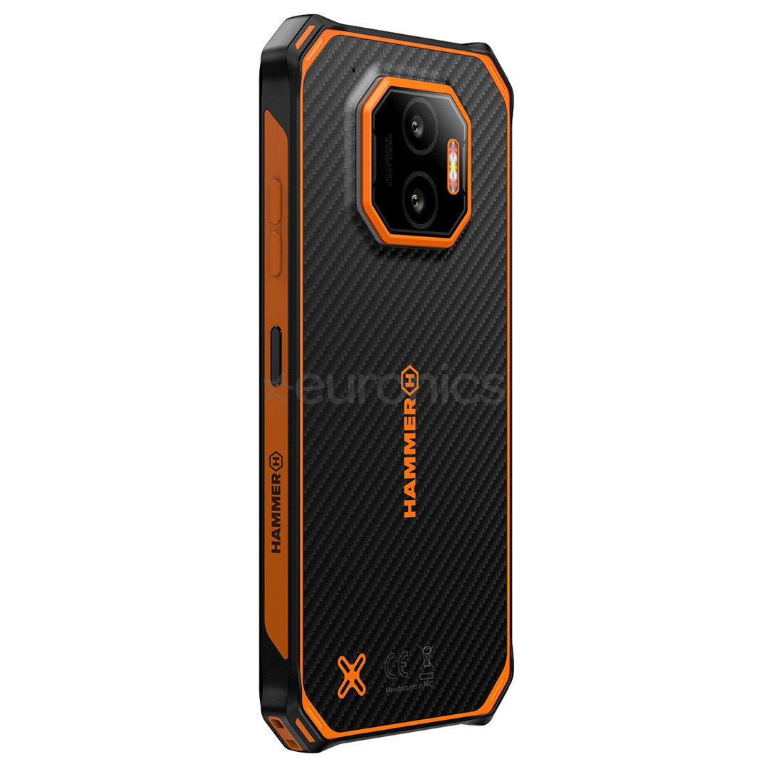 HAMMER Energy X2, 6GB, 128GB, must/oranž - Nutitelefon