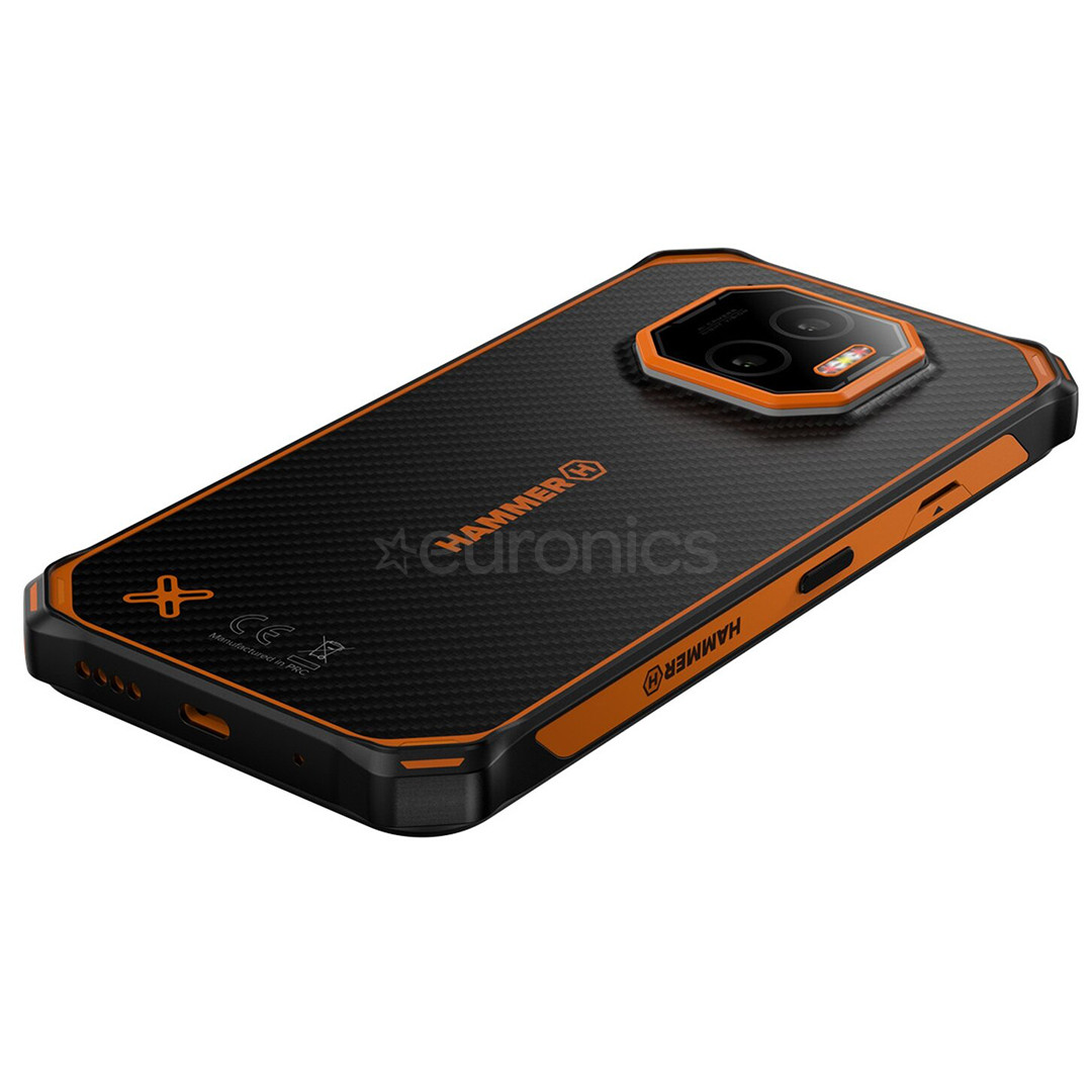 HAMMER Energy X2, 6GB, 128GB, must/oranž - Nutitelefon