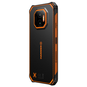 HAMMER Energy X2 5G, 6GB, 128GB, must/oranž - Nutitelefon
