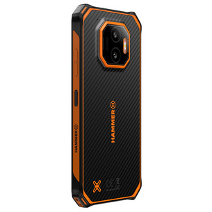 HAMMER Energy X2 5G, 6GB, 128GB, must/oranž - Nutitelefon